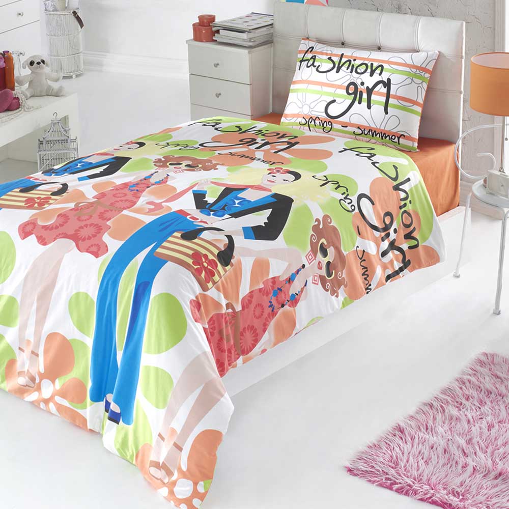 Victoria Fashion Ranforce Single Quilt Cover Set