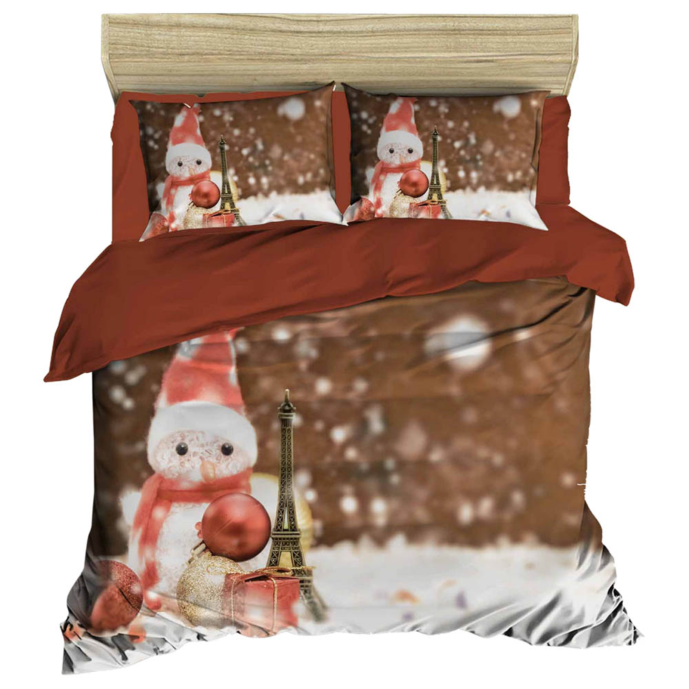 Christmas 2020 Snowman Single Quilt Cover Set