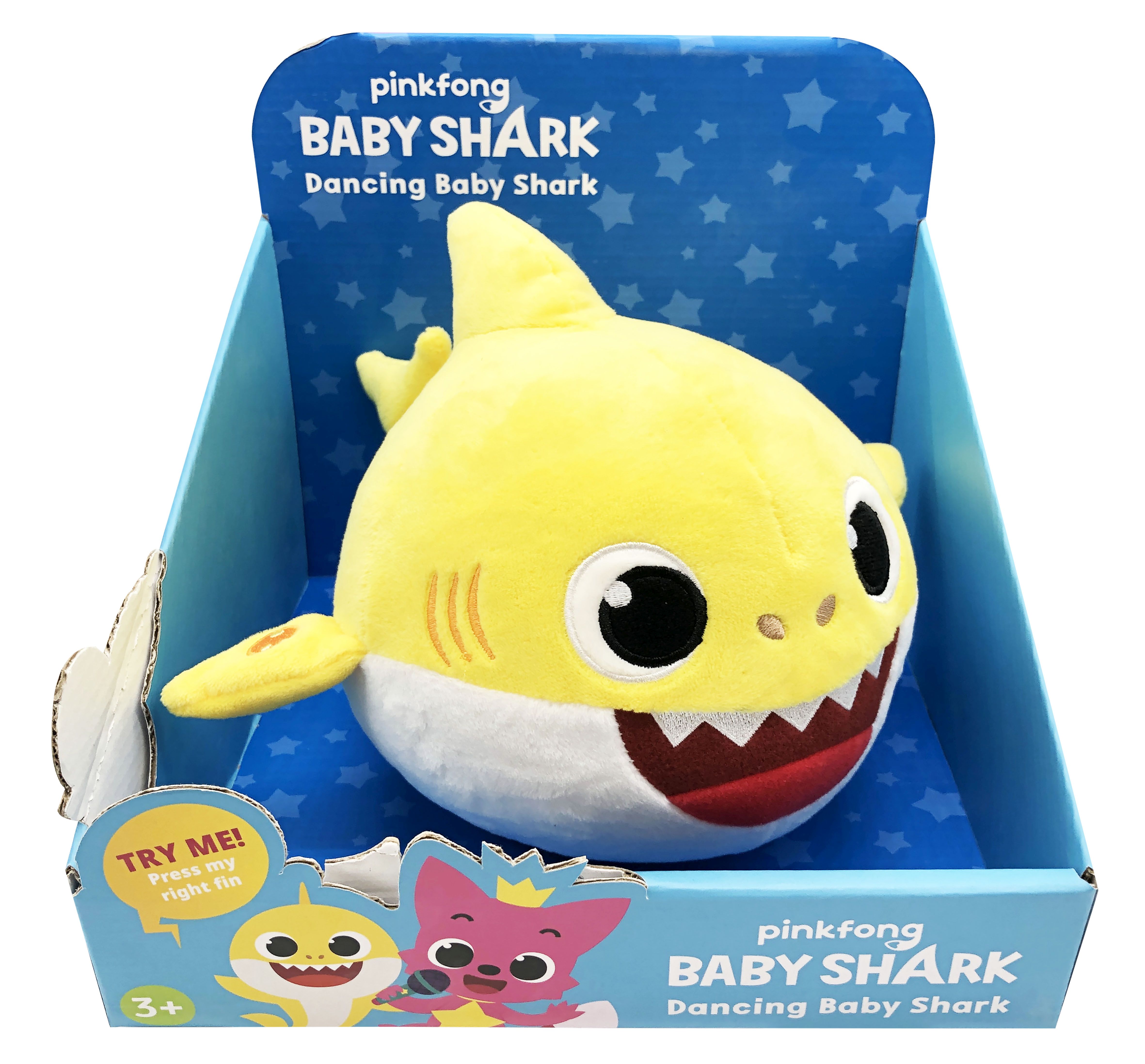 blue baby shark plush toy