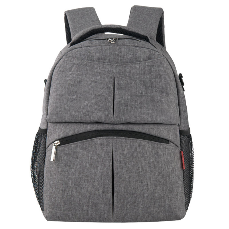 plain grey backpack