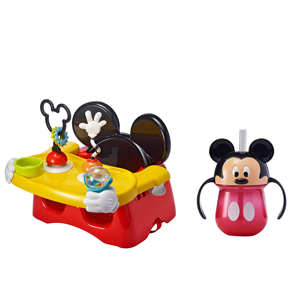 The First Years Mickey Mouse Helping Hands Feeding Activity Seat Mickey Sculpted Trainer Cup