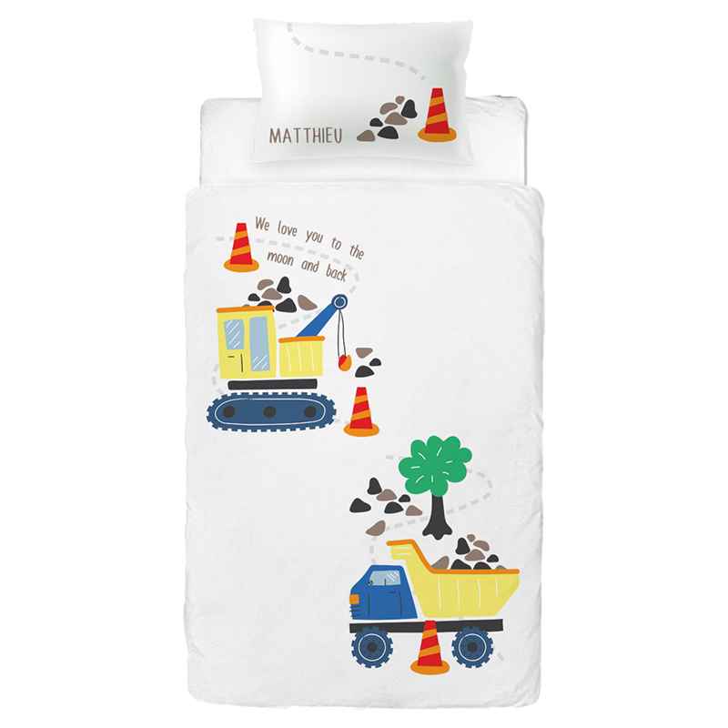 Essmak Personalized Bedsheet Bob The Sleepy Builder