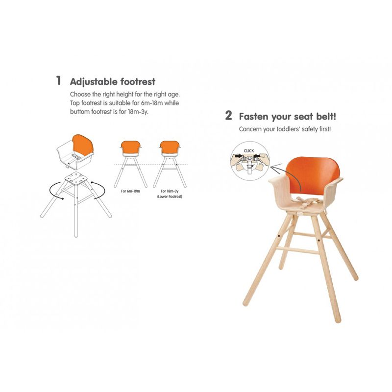 Plan Toys High Chair Orange