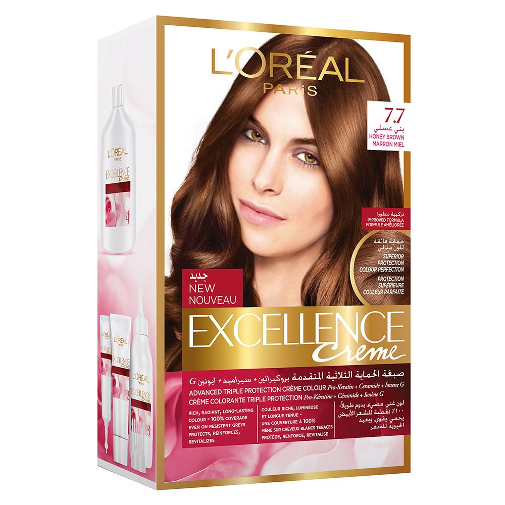 L Oreal Excellence Creme Hair Color Honey Brown Maroon Miel