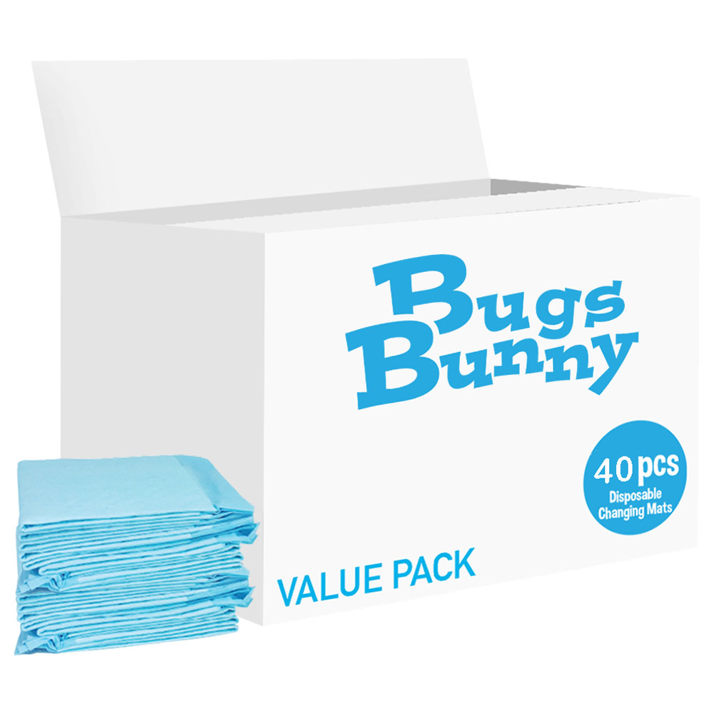 Bugs Bunny 40pcs Disposable Changing Mats Value Pack