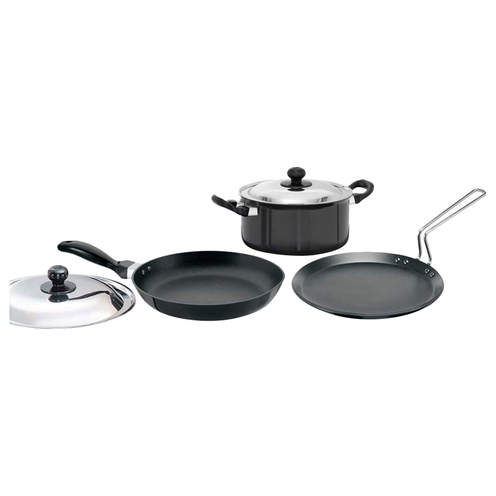 Hawkins Futura Nonstick Cookware Set And Induction Base