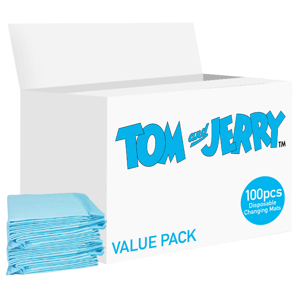 Tom Jerry 100pcs Disposable Changing Mats Value Pack