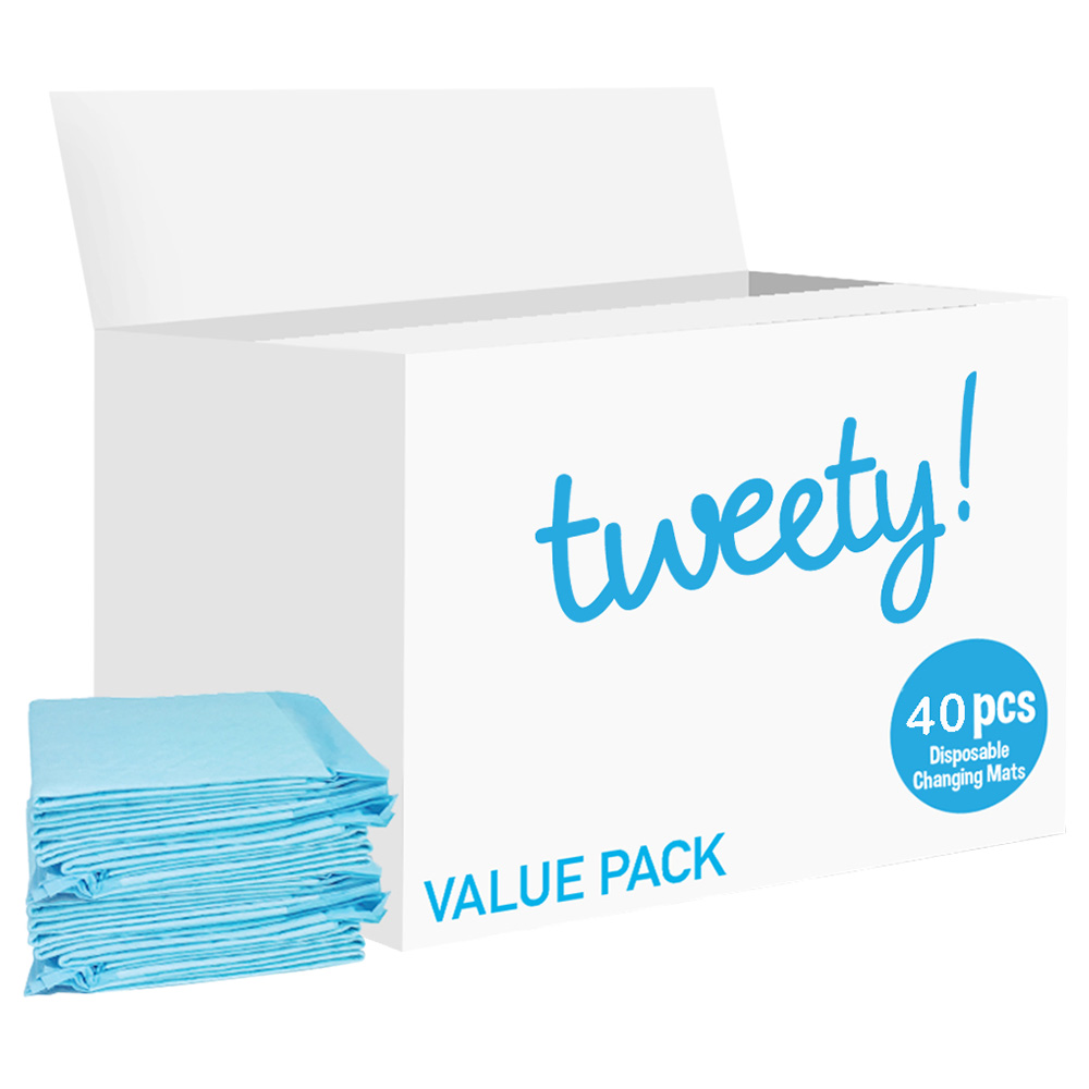 Tweety 40pcs Disposable Changing Mats Value Pack